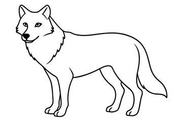 Gray Wolf Silhouette | Endangered Species USA Geometric, Line Art, Kawaii Cartoon | Vector Logo & Clipart