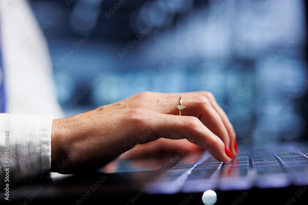 Poster aged it professional using laptop, ensuring valuable data remains shielded from potential hazards, s