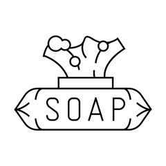 soap wipes line icon vector. soap wipes sign. isolated contour symbol black illustration