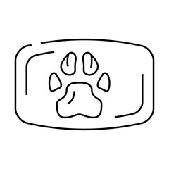 dog soap line icon vector. dog soap sign. isolated contour symbol black illustration