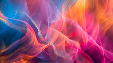 Naklejka premium A colorful, flowing piece of art with a purple and orange hue