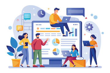 Colleagues brainstorming in a meeting room, working on a project while looking to hire new employees for their team.