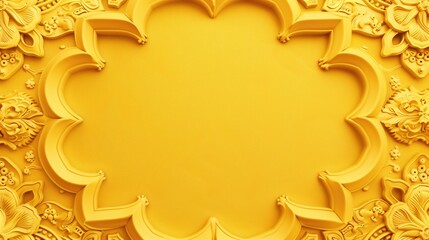 Obraz premium Yellow Gold Ornate Label Frame