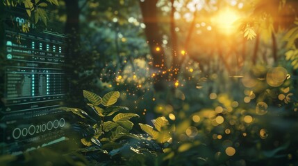 A digital interface displaying real-time environmental data, representing technology's role in monitoring and protecting the environment.