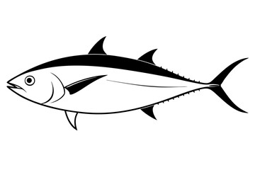 Endangered Atlantic Bluefin Tuna Silhouette,  Abstract & Geometric Art, line art,  Vector kawaii and  Cartoon & Logo