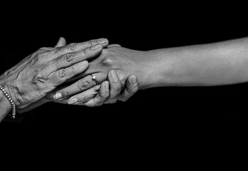 hands of mother and doughter 