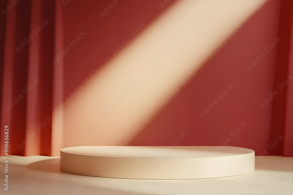Poster abstract background with podium for product representation