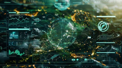 A digital interface showing real-time environmental data, representing technology's role in monitoring and protecting the environment.