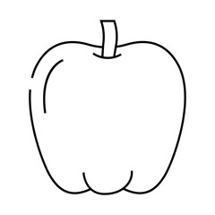 apple whole one line icon vector. apple whole one sign. isolated contour symbol black illustration