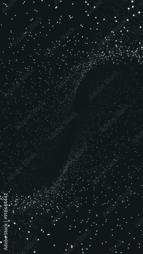 Poster digital matrix particles and grid motion abstract background