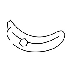 whole banana line icon vector. whole banana sign. isolated contour symbol black illustration
