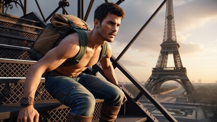 Man Climbs Eiffel Towel Evacuated