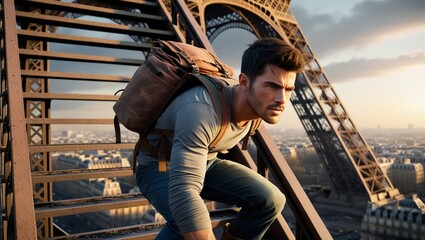 Man Climbs Eiffel Towel Evacuated