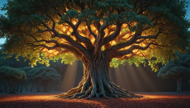 Mystical Tree in the Forest.