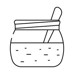 cherry jam line icon vector. cherry jam sign. isolated contour symbol black illustration