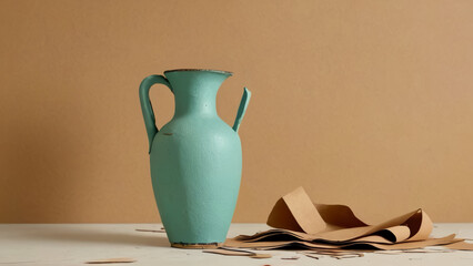 jug on wooden background