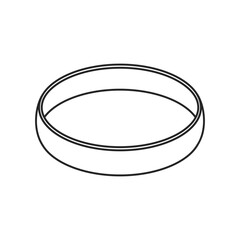 Wedding band or wedding ring outline vector icon