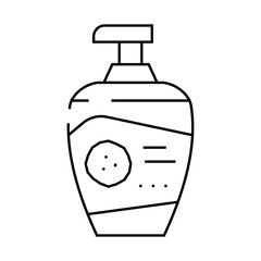 soap with cucumber line icon vector. soap with cucumber sign. isolated contour symbol black illustration