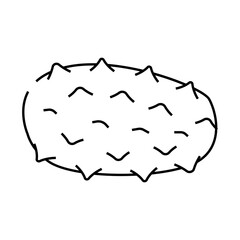 kiwano orugets line icon vector. kiwano orugets sign. isolated contour symbol black illustration