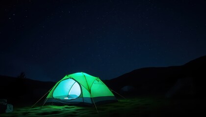 Tent Under a Starry Night.