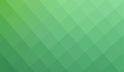 Gradient green background. Geometric texture from green squares. A backing of mosaic squares. Abstract green backdrop, space for your design or text. Vector illustration
