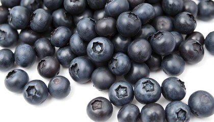 blueberries on a white background