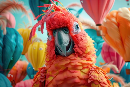 A Feathered Flyer's Colorful Adventure