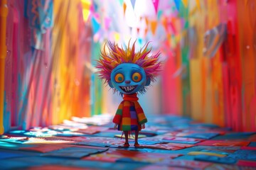 Obraz premium A Jester's Grin in the Fear Bazaar