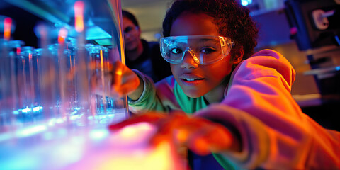 Hands-on Exploration: Kids engage in interactive science experiments at the local lab