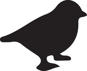 Bird  silhouette color flower illustration 03