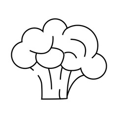 broccoli plant line icon vector. broccoli plant sign. isolated contour symbol black illustration
