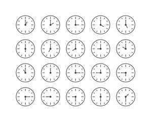 Icons set timer, clock, alarm clock, stopwatch and time icon.