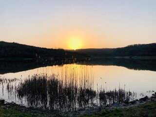 sunrise over the lake