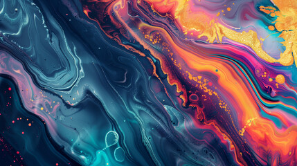 abstract liquid  background, Texture color abstract background pattern art paint liquid multi-color effect, gold mineral luxury ink nature wallpaper, banner 