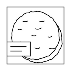 taco shells line icon vector. taco shells sign. isolated contour symbol black illustration