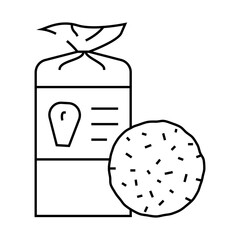 cornbread food line icon vector. cornbread food sign. isolated contour symbol black illustration