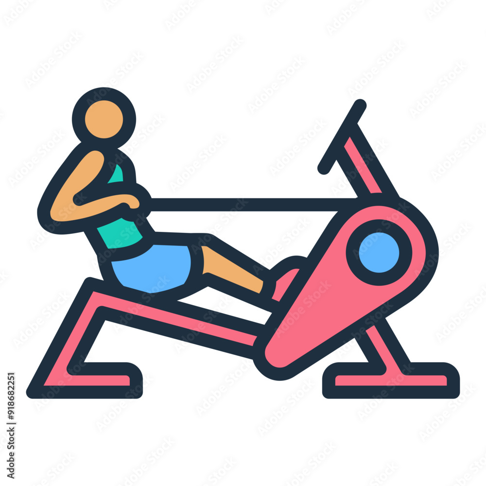 Wall mural Rowing Machine Icon