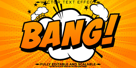 Bang editable text effect, editable comic and book text style