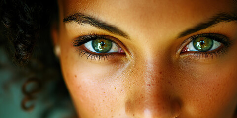 Fototapeta premium Dedicated Social Worker: A shot of a woman's face, her expression empathetic and caring