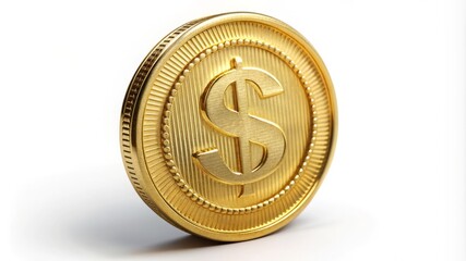 A gold coin with the number one on it