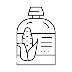sprout organic baby food line icon vector. sprout organic baby food sign. isolated contour symbol black illustration