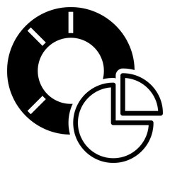 Pie Chart icon, glyph icon style