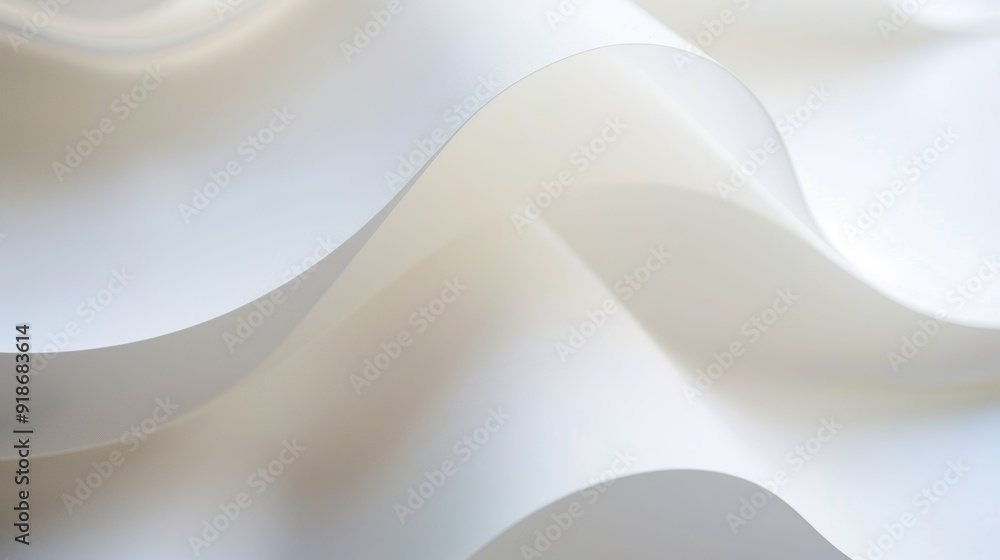 Aufkleber elegant abstract image featuring white paper with gentle waves and soft lighting, bringing sophistic