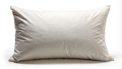 A white pillow with a pattern on it