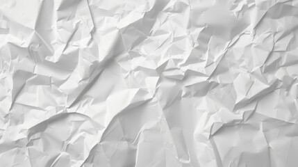 Obraz premium Crumpled white paper texture, generative ai