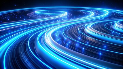 A blue line with a white dot in the middle