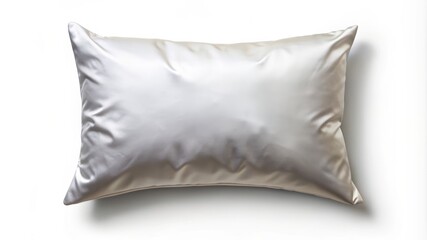 A white pillow with a white background