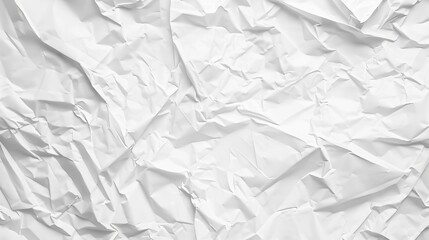 Crumpled white paper texture, generative ai