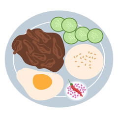 Fried Rice with Tapa and Vegetables