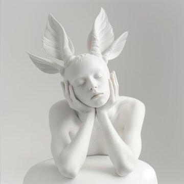 Angelic person with wings